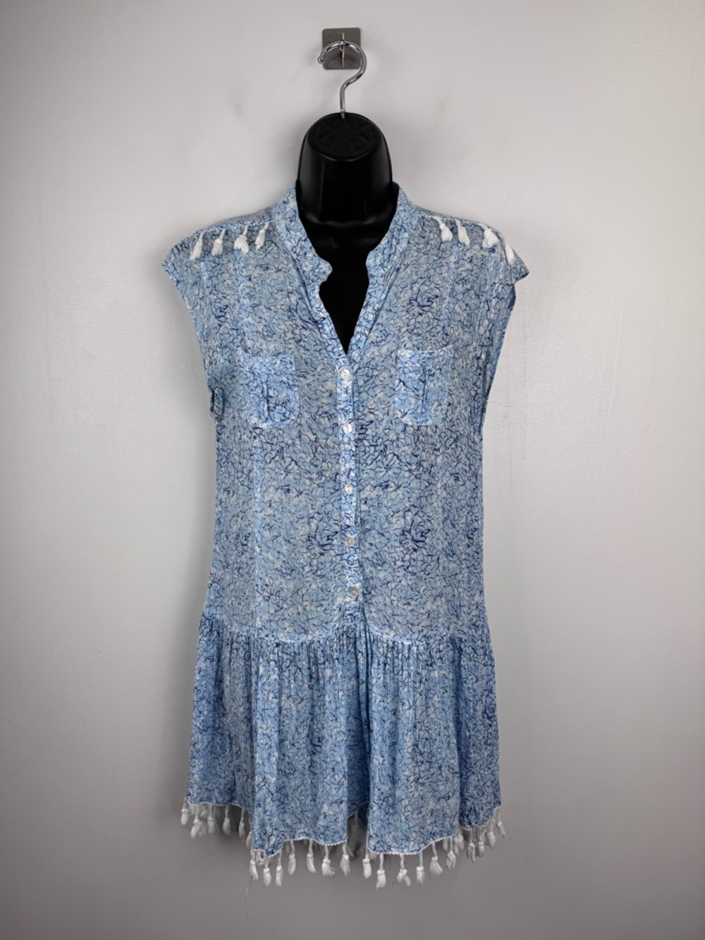 Poupette St Barth Women Clara Tiered Mini Dress Size Small